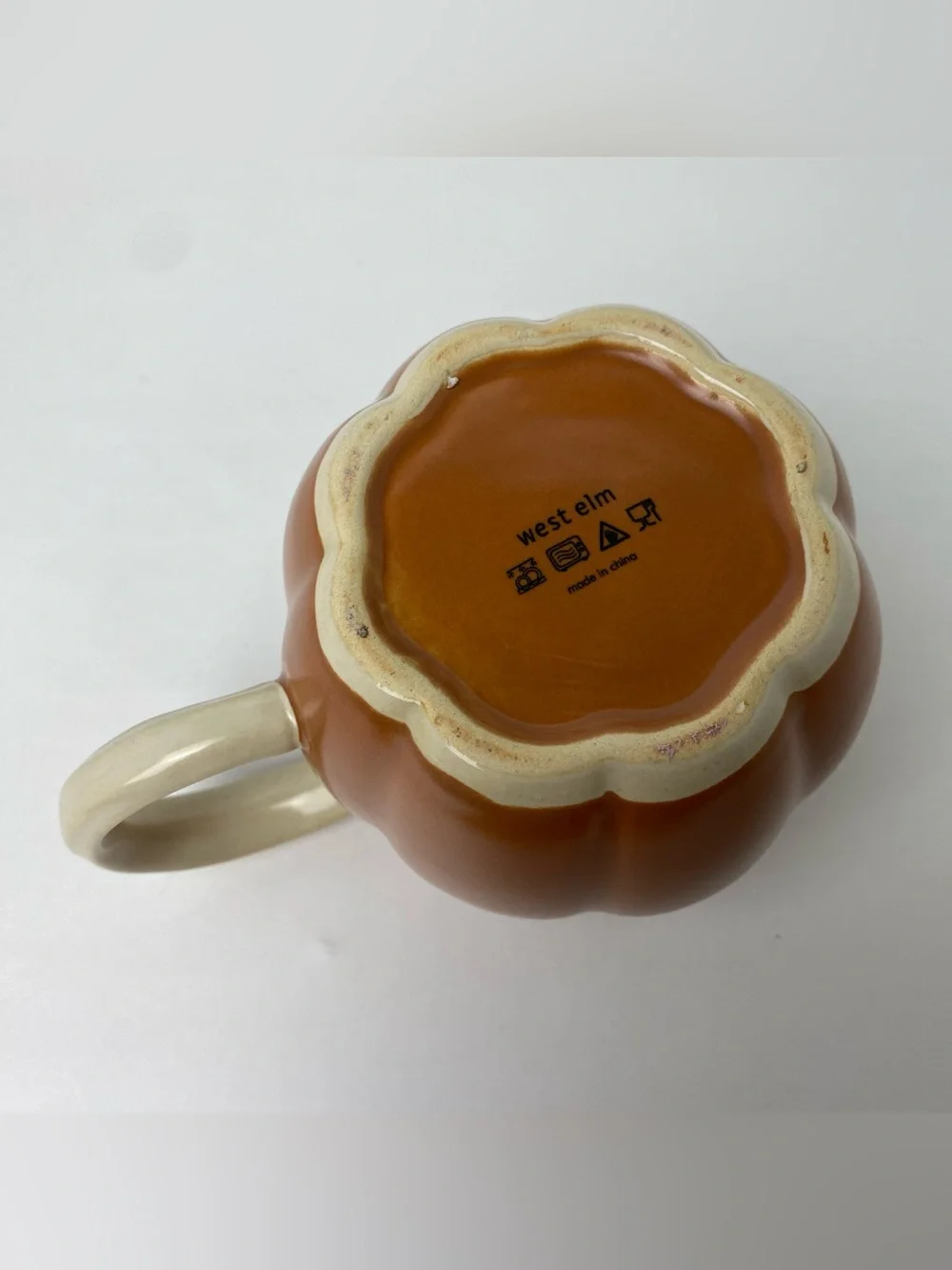 West Elm Pumpkin Shaped Mug